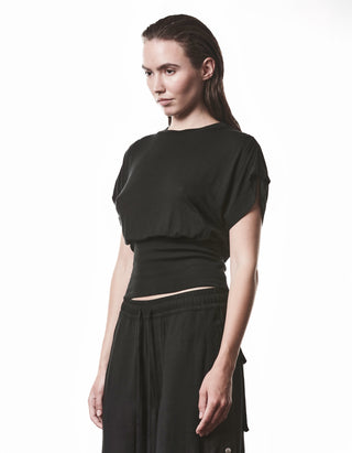 T-Shirt mit Raffung an der Schulter