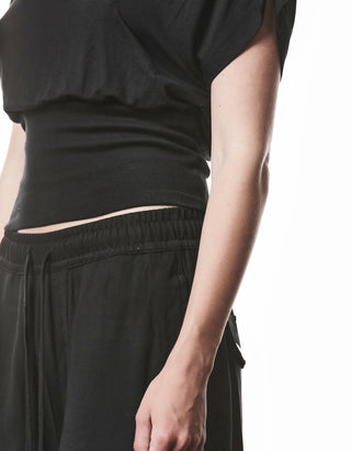 T-Shirt mit Raffung an der Schulter