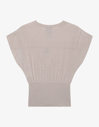 T-Shirt mit Raffung an der Schulter