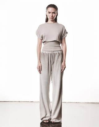 T-Shirt mit Raffung an der Schulter