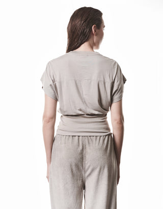 T-Shirt mit Raffung an der Schulter