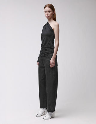 One-Shoulder-Longsleeve mit Raffungen