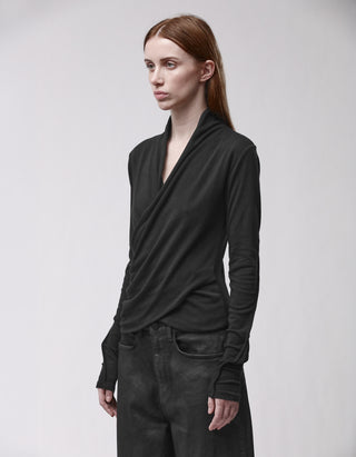 Longsleeve im Wickel-Design