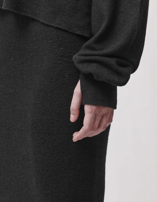 Oversize Fleece-Rollkragenpullover