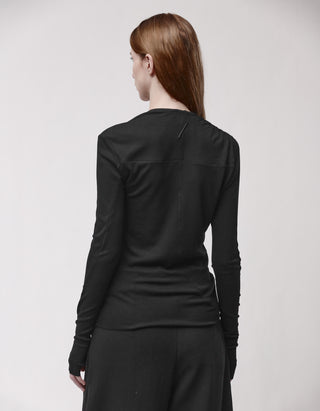 Longsleeve mit asymmetrischem Ausschnitt