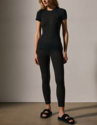 Ripp-T-Shirt mit Kaschmir-Anteil