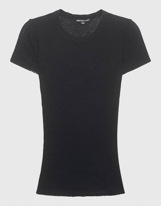 Ripp-T-Shirt mit Kaschmir-Anteil