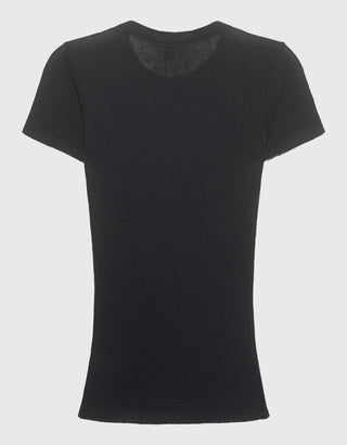 Ripp-T-Shirt mit Kaschmir-Anteil