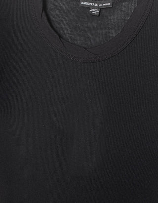 Ripp-T-Shirt mit Kaschmir-Anteil