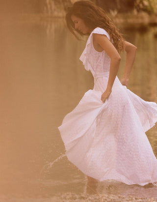 Besticktes Wickel-Kleid Lola