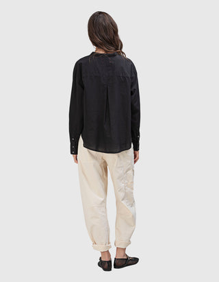 Baumwoll-Bluse Miranda mit Plissee-Details