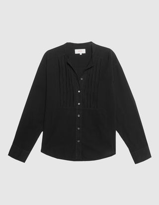 Baumwoll-Bluse Miranda mit Plissee-Details