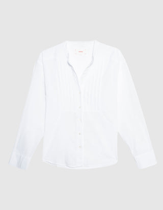 Baumwoll-Bluse Miranda mit Plissee-Details