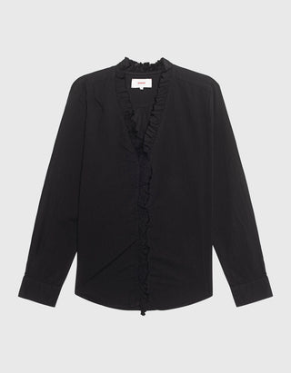 Baumwoll-Hemd Kayde mit Rüschen