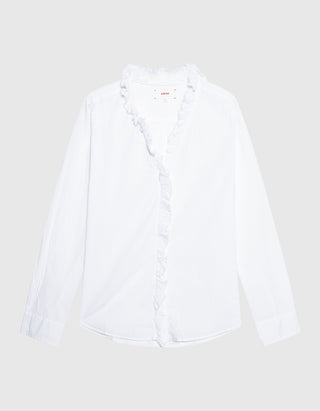 Baumwoll-Hemd Kayde mit Rüschen