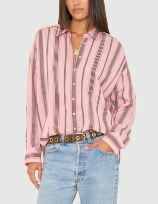 Gestreiftes Oversize-Hemd Jordy