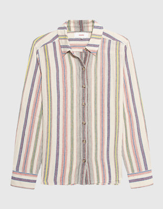 Gestreifte Leinen-Mix Bluse Marcel