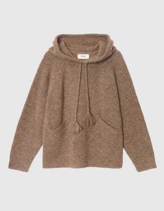 Alpaka-Woll-Mix Pullover Kayla mit Kapuze