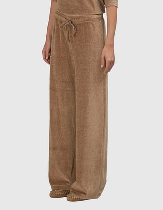 Samt-Jogginghose Manon mit elastischem Bund