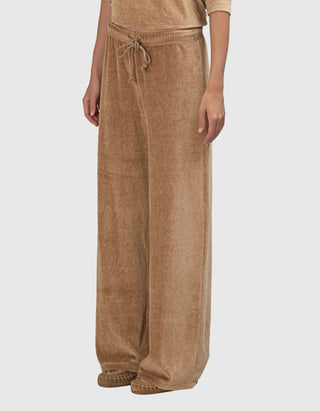 Samt-Jogginghose Manon mit elastischem Bund