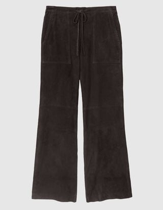 Straight-Leg Veloursleder-Hose Clyde