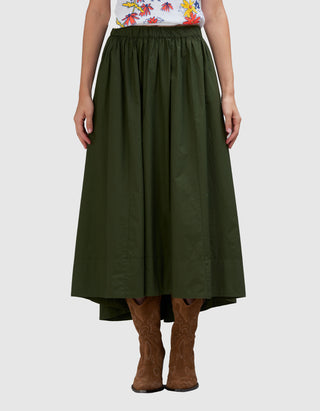 Ausgestellter Baumwoll-Midi-Rock Gwynn