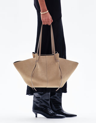 Veloursleder-Tasche Large Mochi