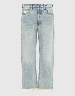 Cropped Straight-Leg Jeans