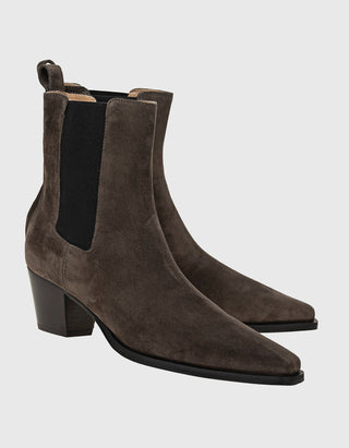 Veloursleder-Stiefelette