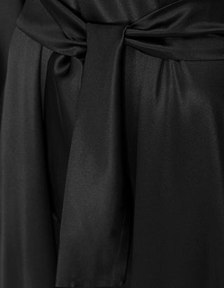 Seiden Kaftankleid mit Bindegürtel