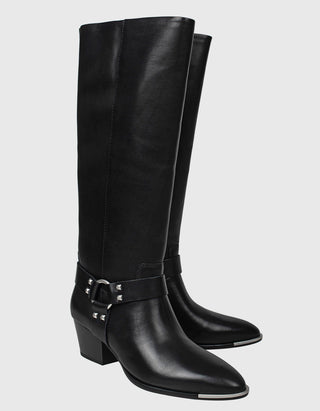 Leder-Stiefel mit Schnallen