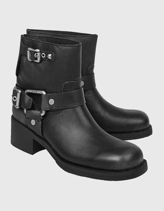 Leder-Boots mit Schnallen