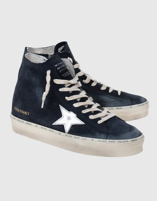 High-Top Veloursleder-Sneaker