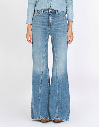 Flare-Leg Jeans mit Ziernähten