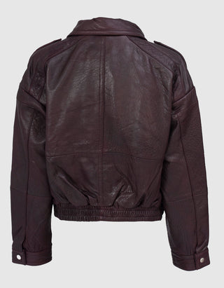 Bomber-Lederjacke Holly im Vintagelook
