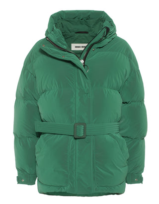 Oversize Daunenjacke mit abnehmbarem Gürtel