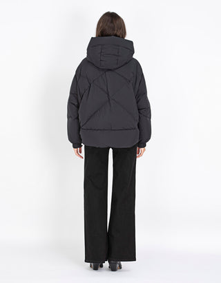 Oversize-Daunen Jacke mit Kapuze