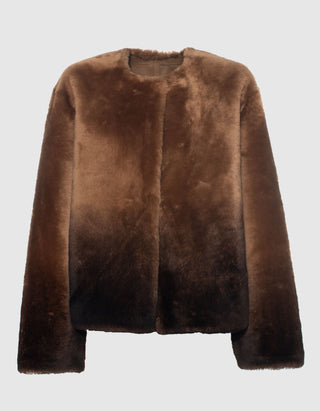 Lamm-Leder-Shearling Jacke