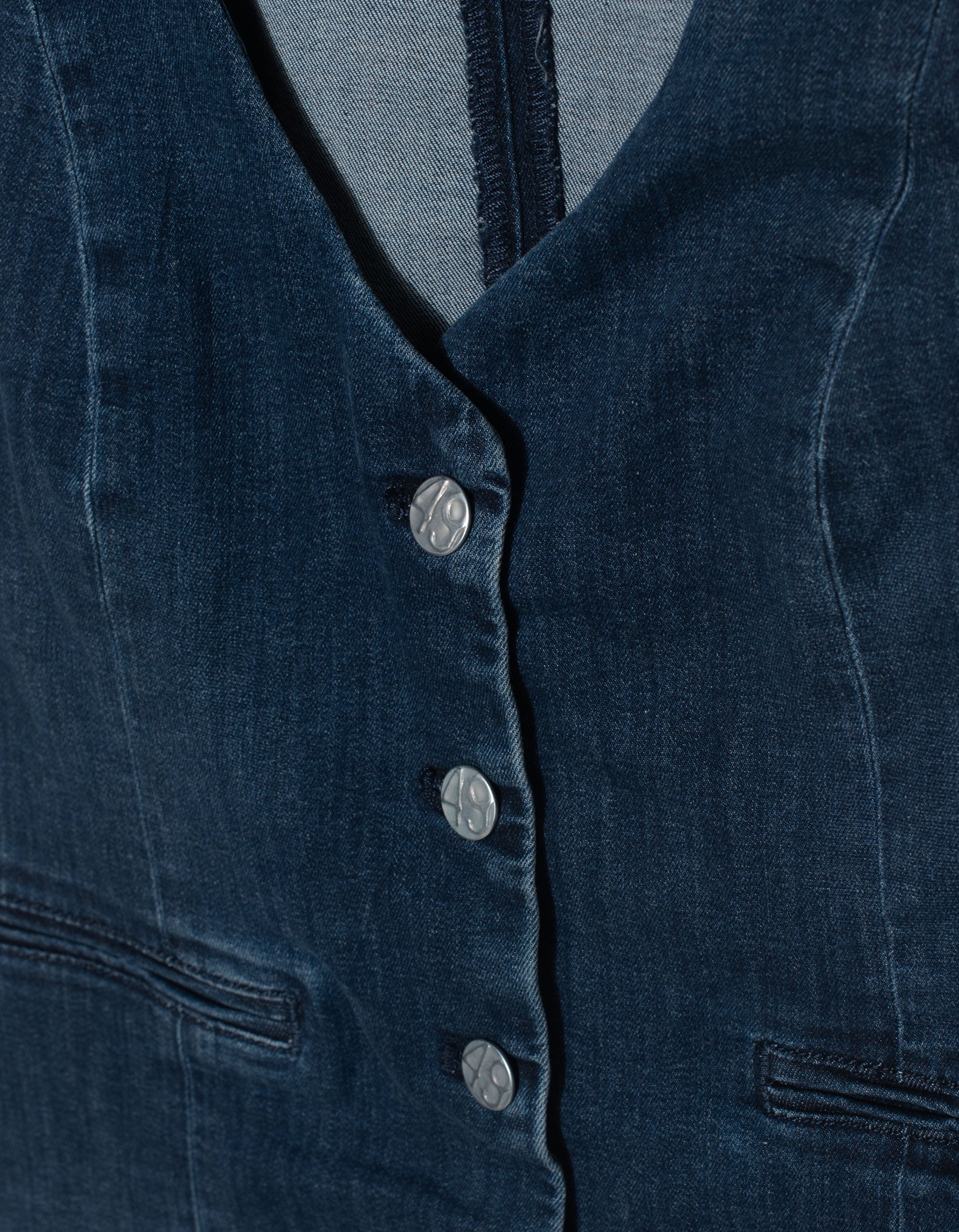 ONLY Damen Weste Denim Im Destroyed-Look – 100% Baumwolle, Dark Blue
