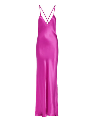 Maxi Seiden-Kleid