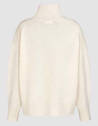 Oversize Woll-Pullover mit Stehkragen