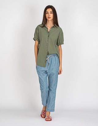 Kurzarm Oversize-Bluse