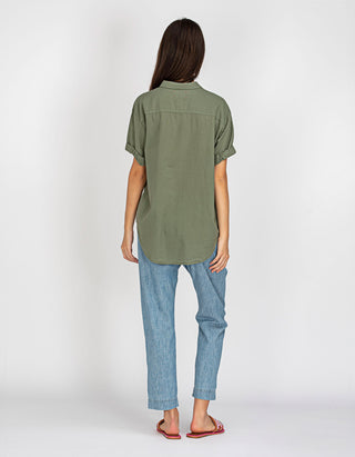Kurzarm Oversize-Bluse