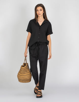 Baumwoll-Hose mit elastischem Bund